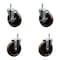 Service Caster 5 High Temp Phenolic Wheel Swivel 7/16'' Grip Ring Stem Caster Set 2 Brakes, 4PK SCC-GR20S514-PHRHT-716138-2-TLB-2 - alternate 1